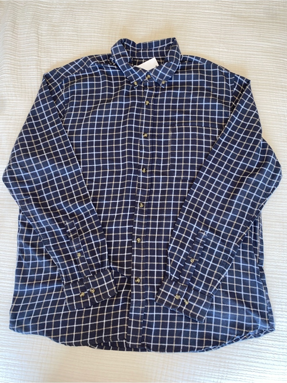 Saddlebred Men’s Plaid Button Down Shirt L NWT 100% Cotton